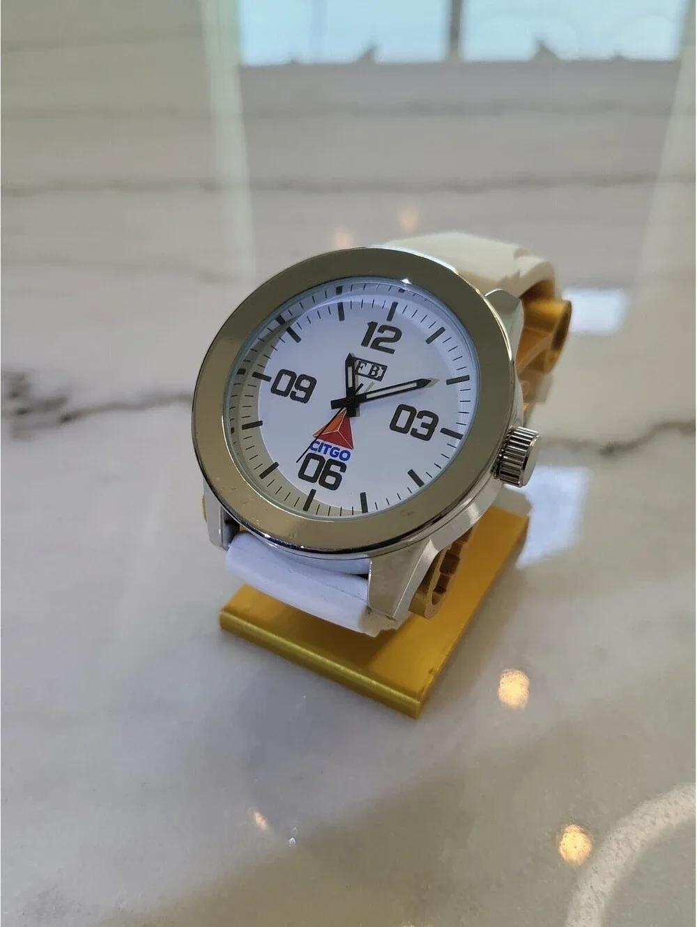 Men's Quartz Watch Working New Battery Automobilia 50mm Citgo Gas Works EUC